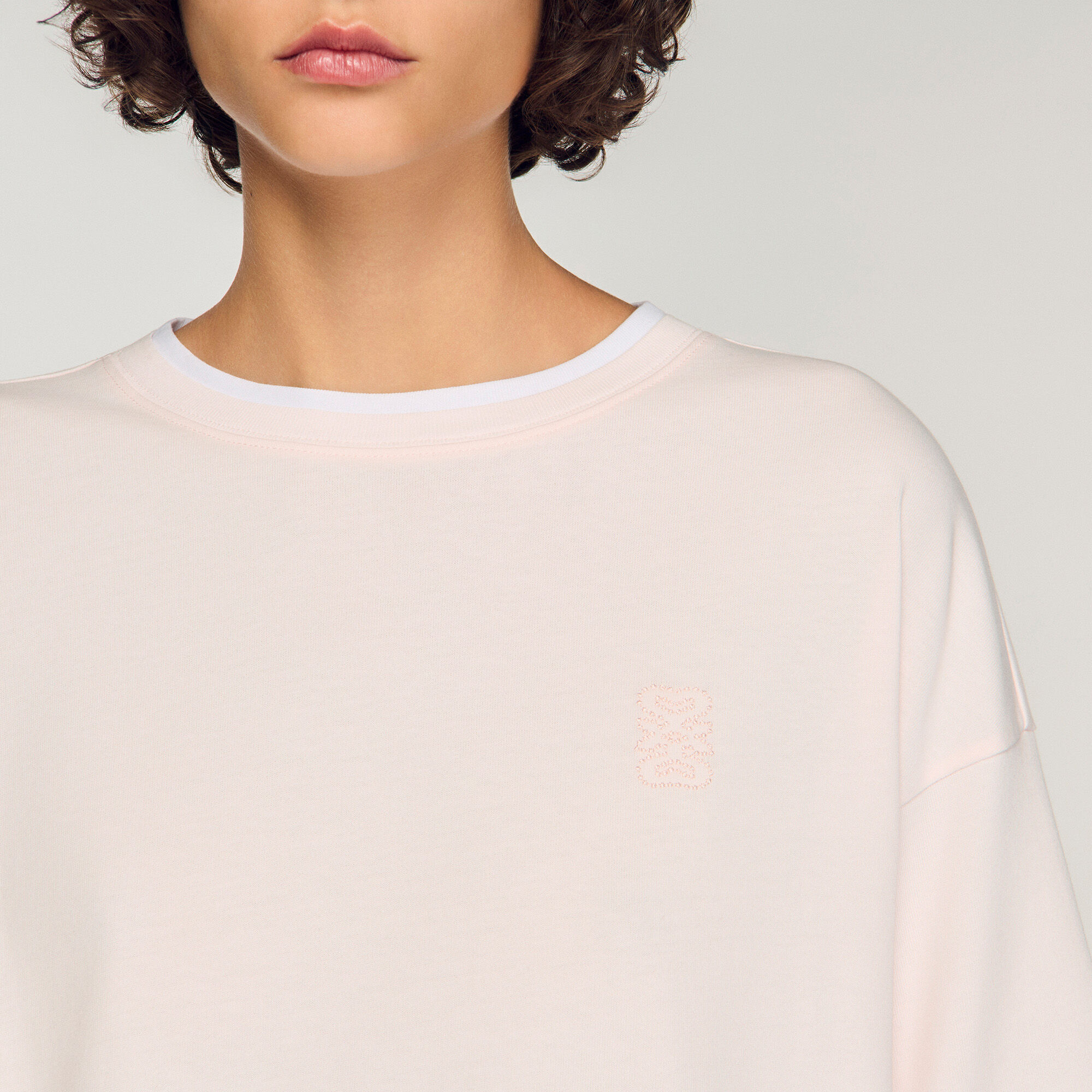 Embroidered logo cotton T-shirt