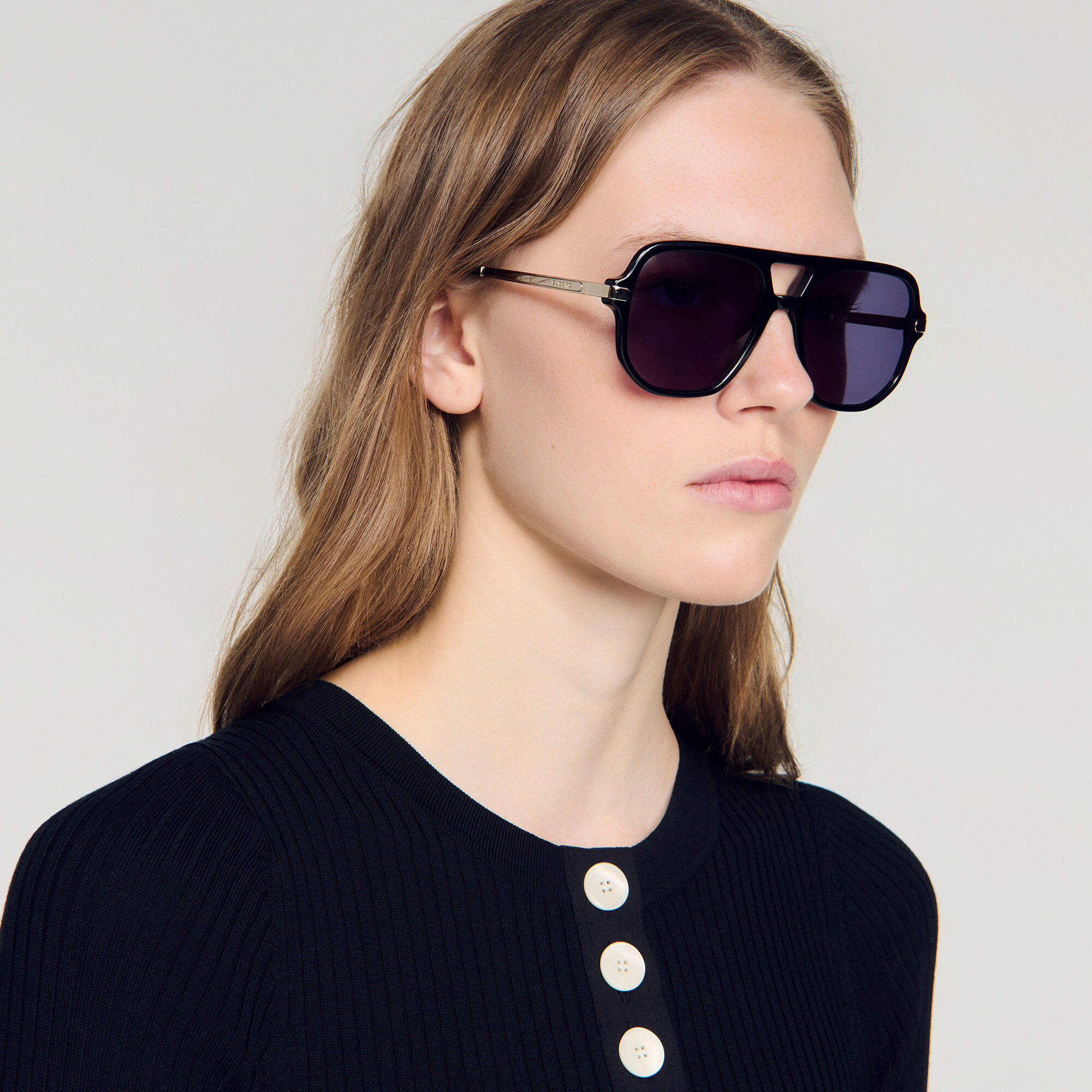 Metal and acetate sunglasses