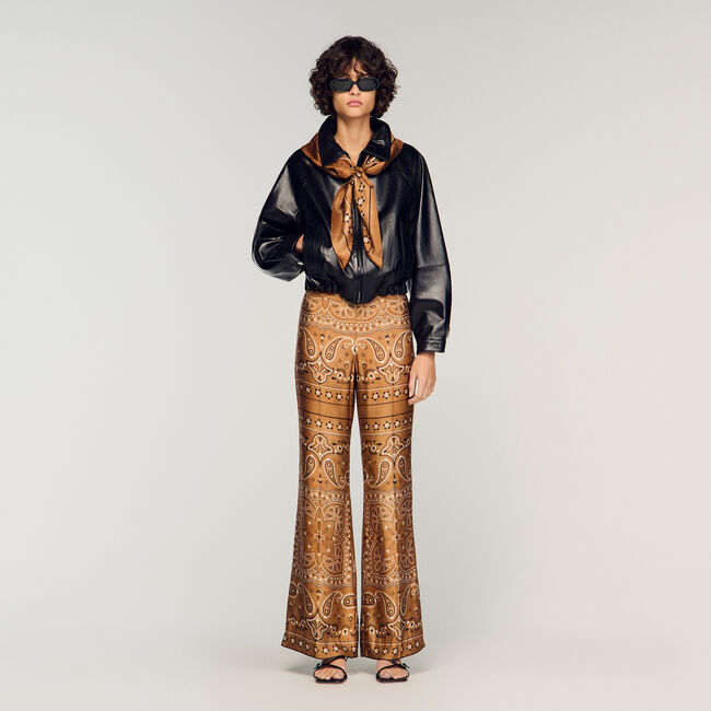 Bandana-print floaty trousers