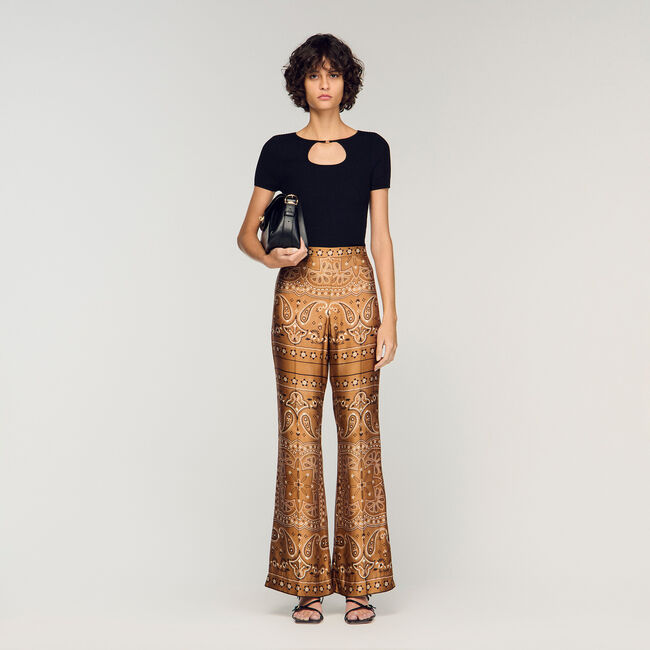 Openwork collar jumper